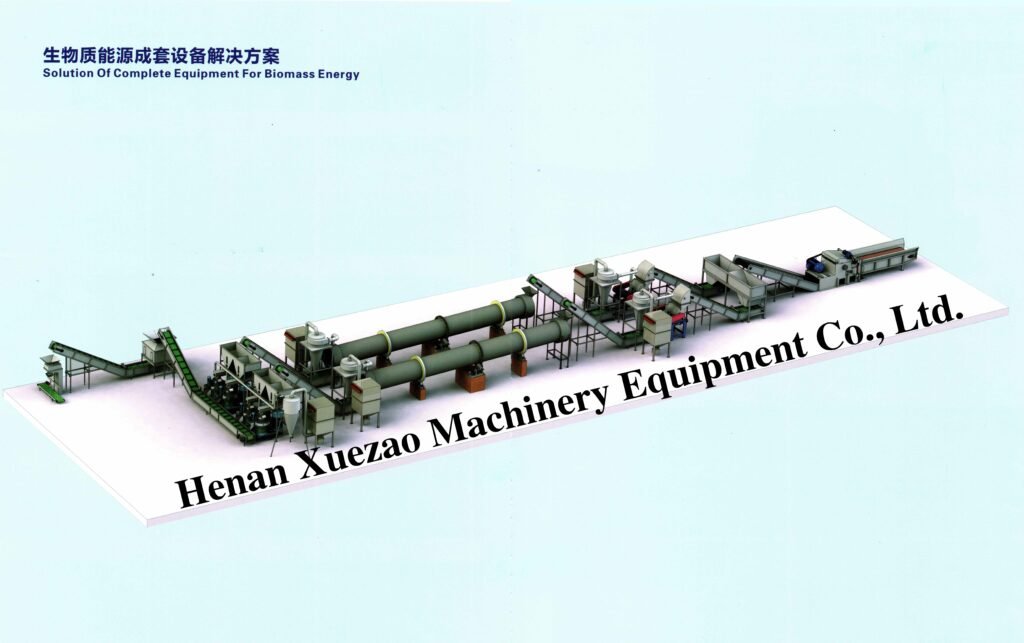 Biomass pellet production line